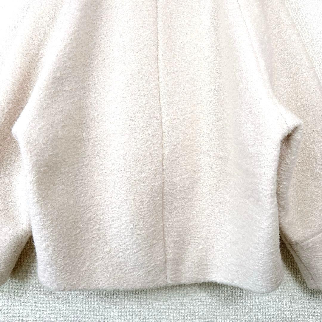 美品✨ラブティックボンボン ライトウェーブブルゾン ノーカラーコート ジャケット