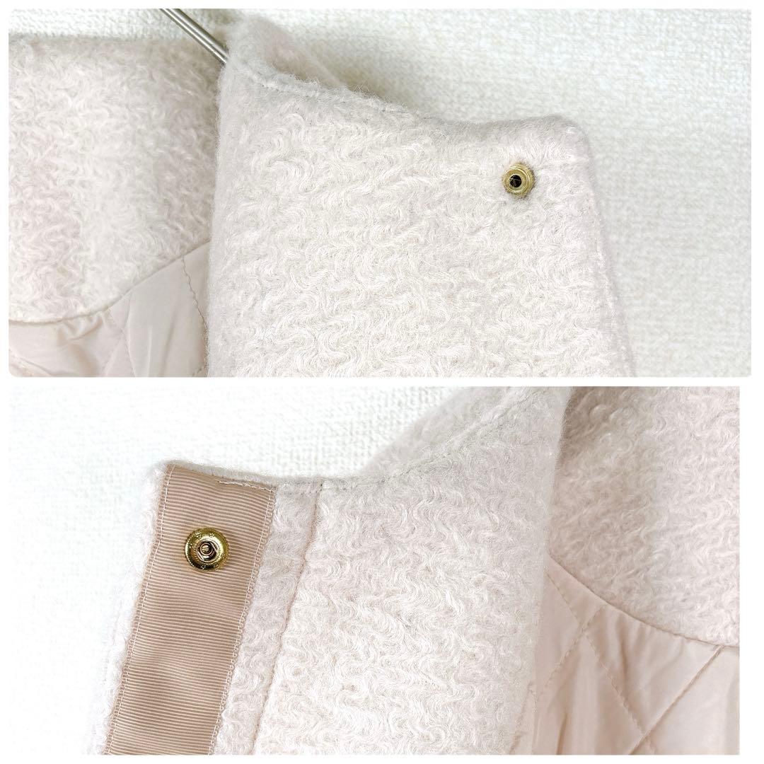 美品✨ラブティックボンボン ライトウェーブブルゾン ノーカラーコート ジャケット