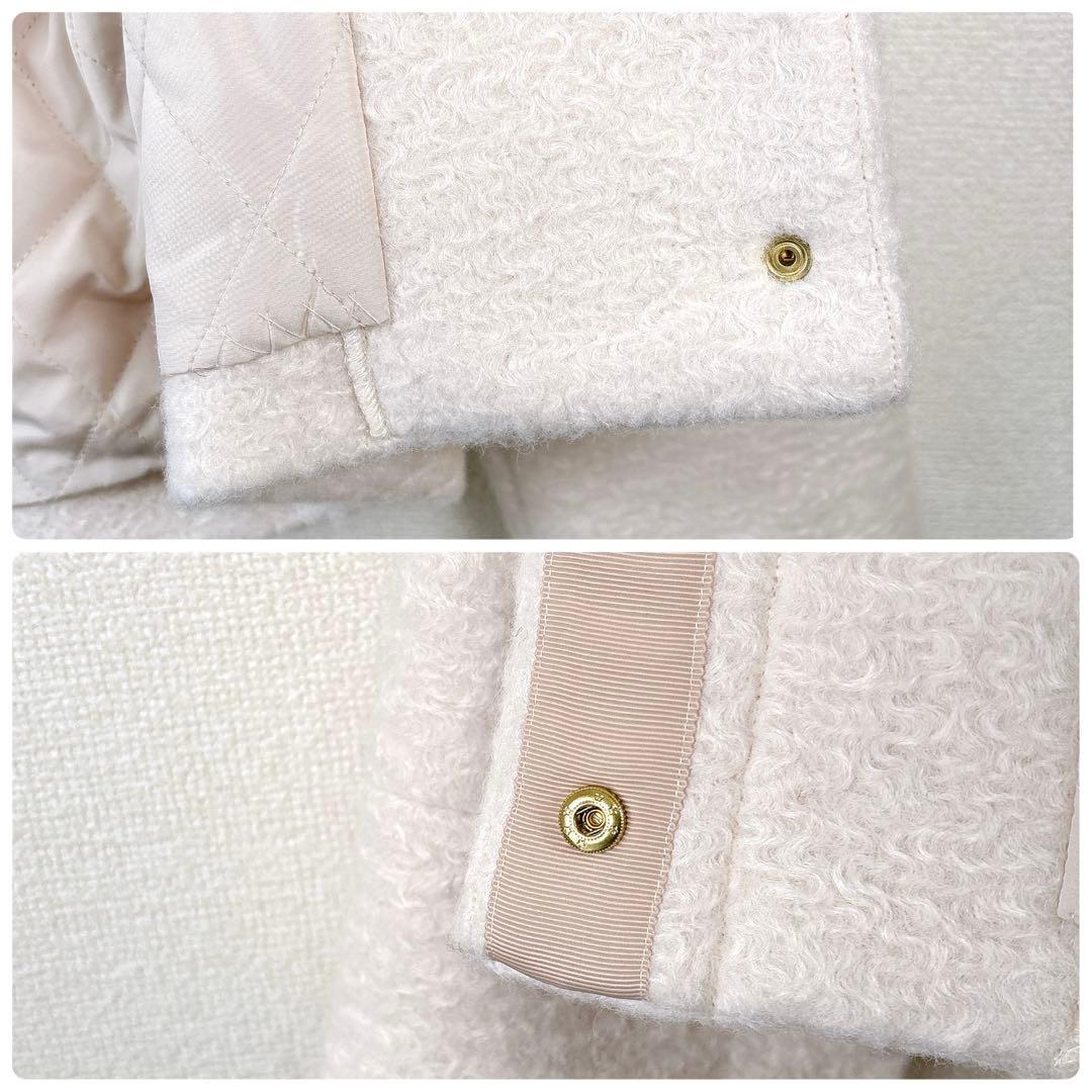 美品✨ラブティックボンボン ライトウェーブブルゾン ノーカラーコート ジャケット