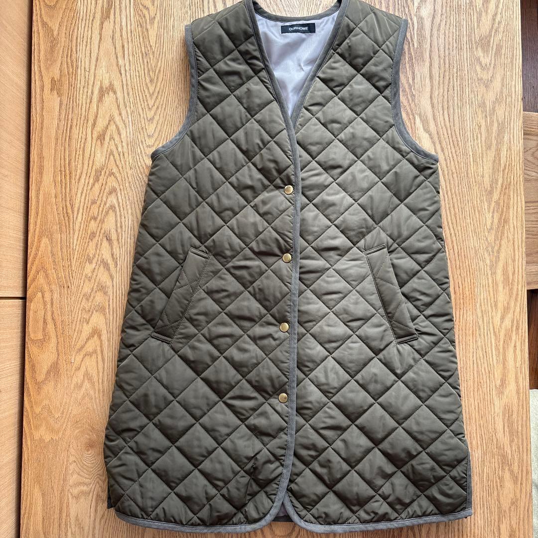 OUR ロング丈のキルティングベスト