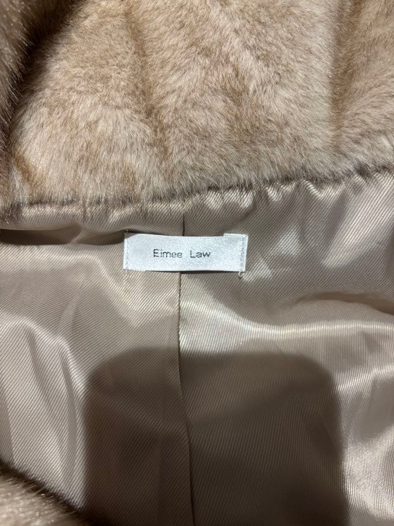 エイミーロウ　ミンクファー フーディドロスト ベストコートEimee Law