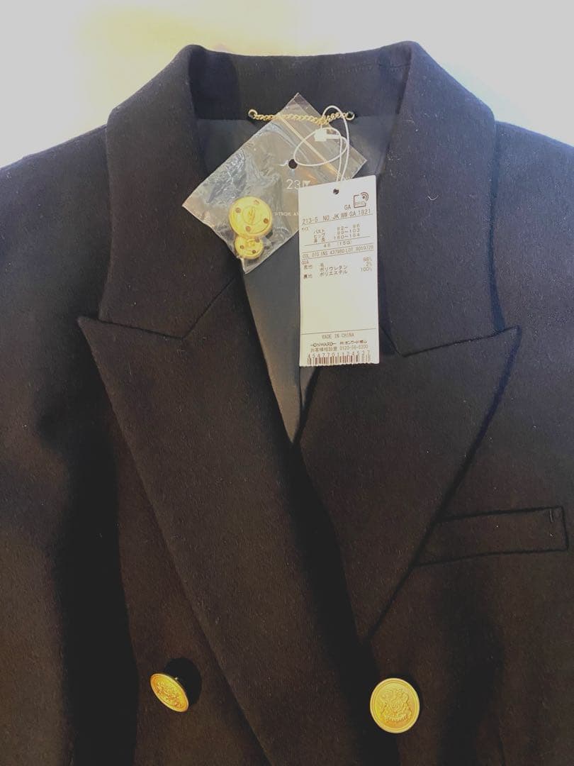新品　23区 紺ブレジャケット　金釦