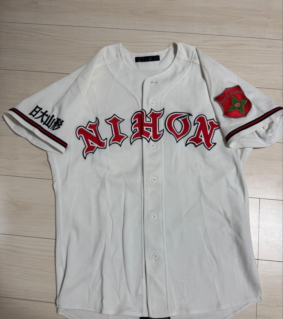 日大山形　NIHON ベースボールシャツ ホワイト