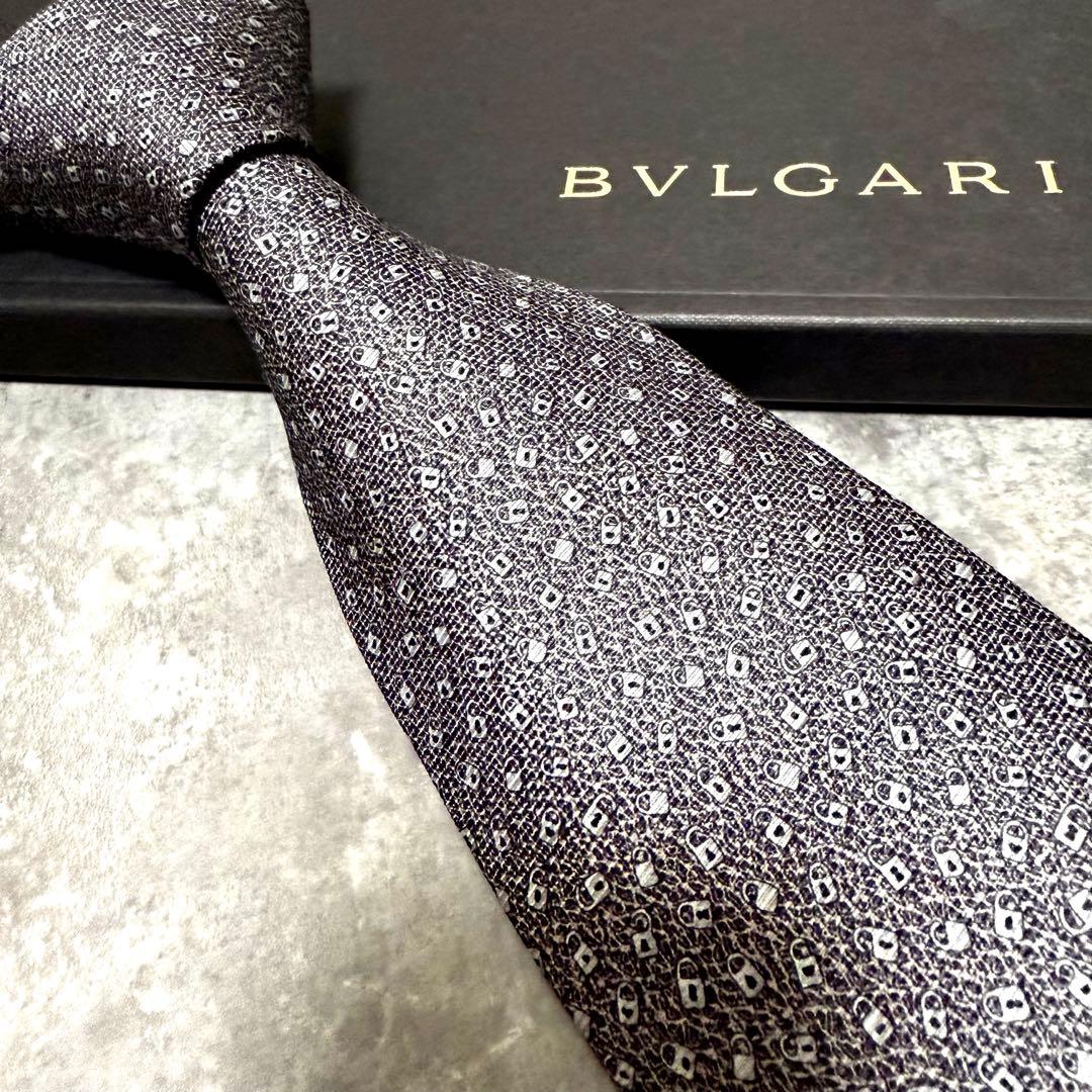 【✨極美品✨】BVLGARI ブルガリ ネクタイ シルバー セッテピエゲ 結婚式