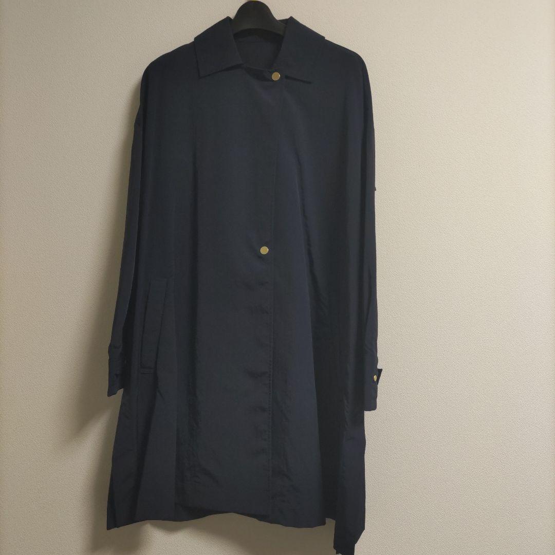 新品未使用☆haruka Aラインナイロンコート　ネイビー　36