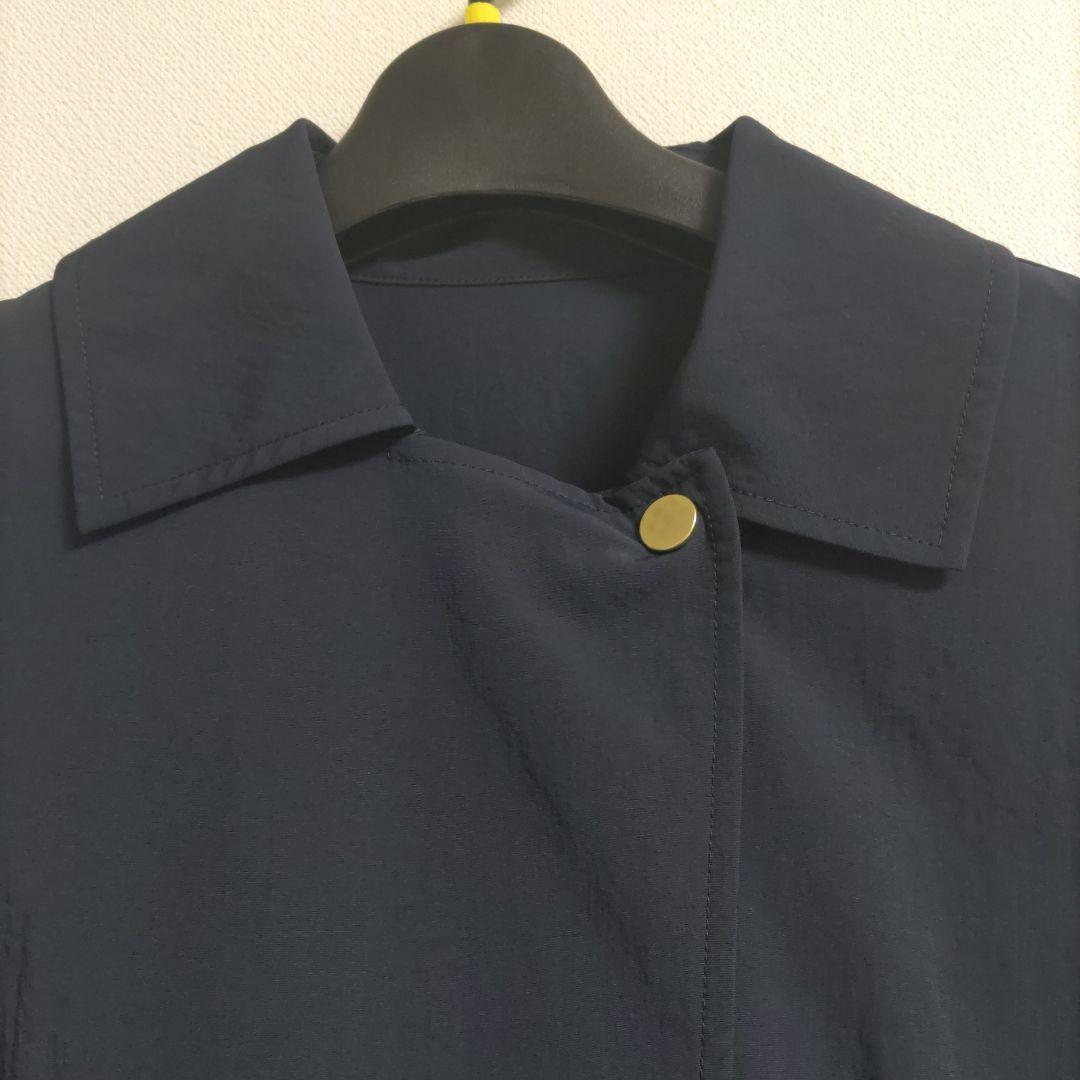 新品未使用☆haruka Aラインナイロンコート　ネイビー　36