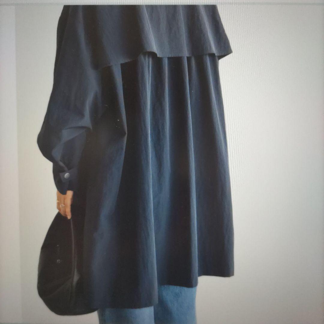 新品未使用☆haruka Aラインナイロンコート　ネイビー　36