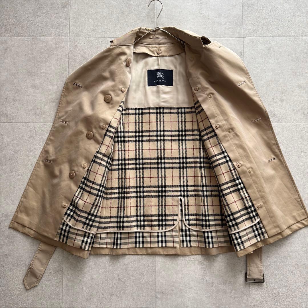 バーバリーロンドン　トレンチコート　ライナー　ノバチェック　ベージュ　11