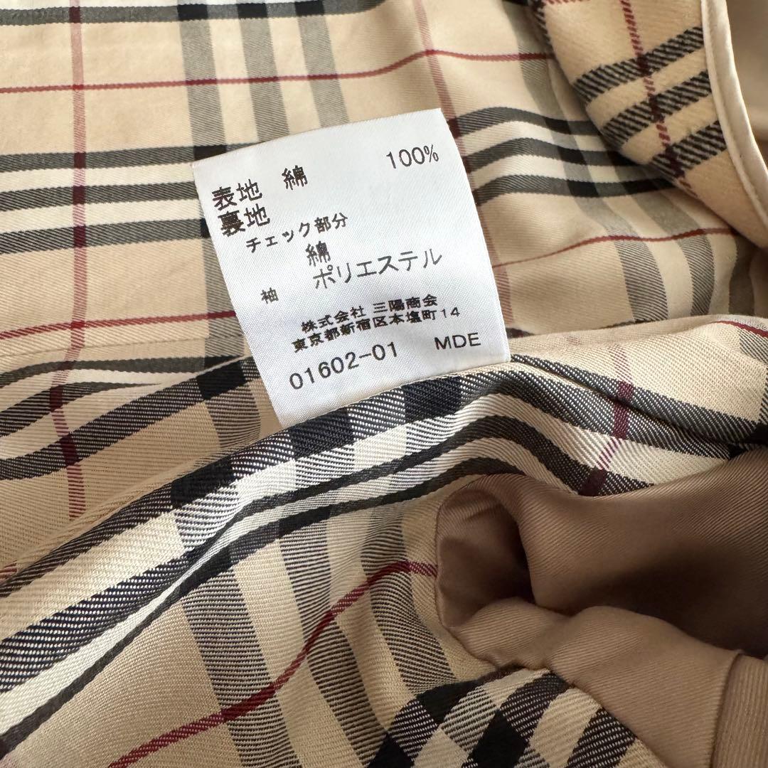 バーバリーロンドン　トレンチコート　ライナー　ノバチェック　ベージュ　11