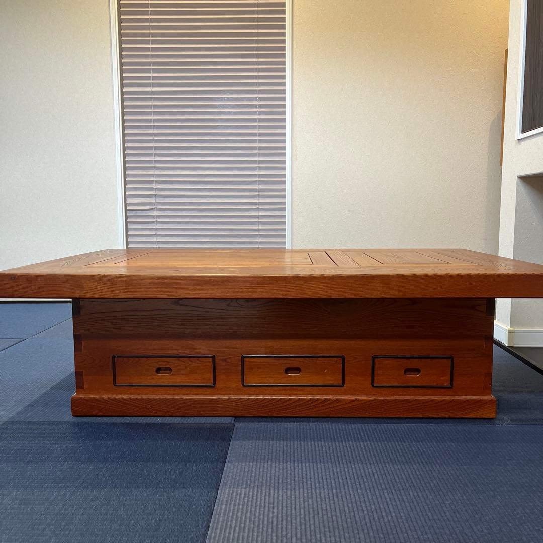 座卓　ローテーブル　囲炉裏　木製引き出しつき　レトロ　アンティーク家具