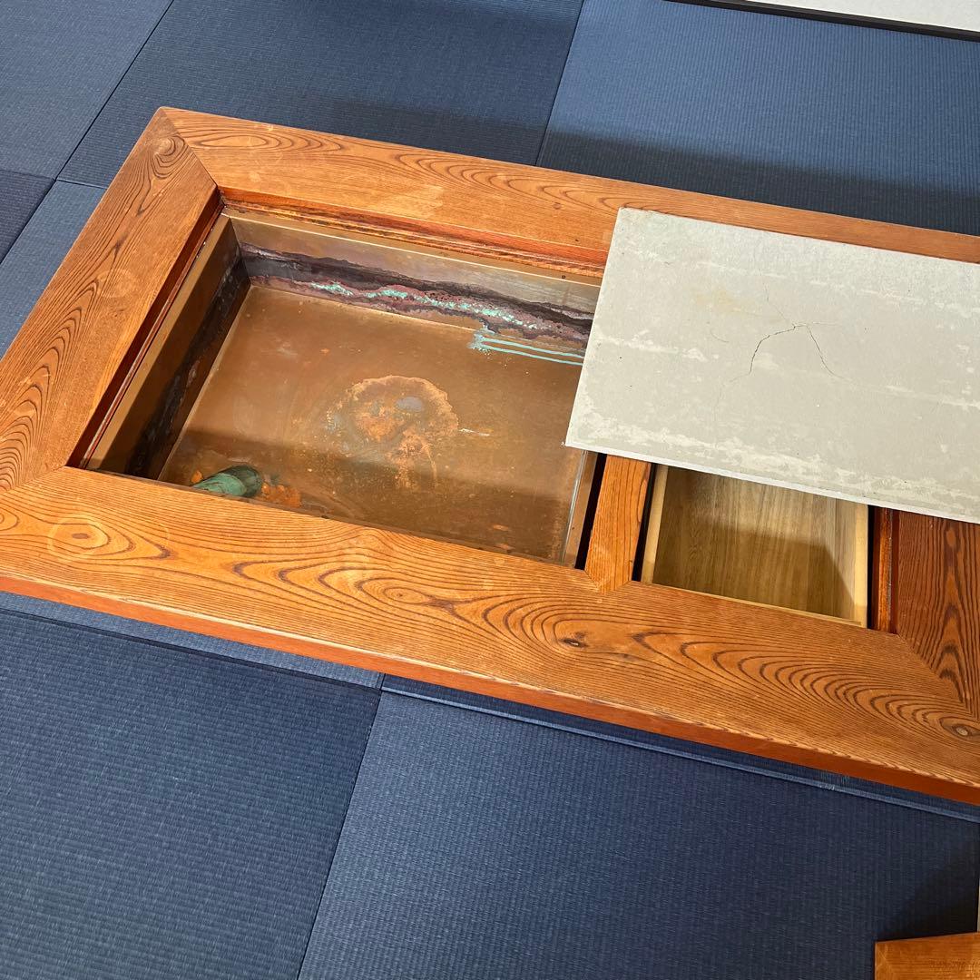 座卓　ローテーブル　囲炉裏　木製引き出しつき　レトロ　アンティーク家具