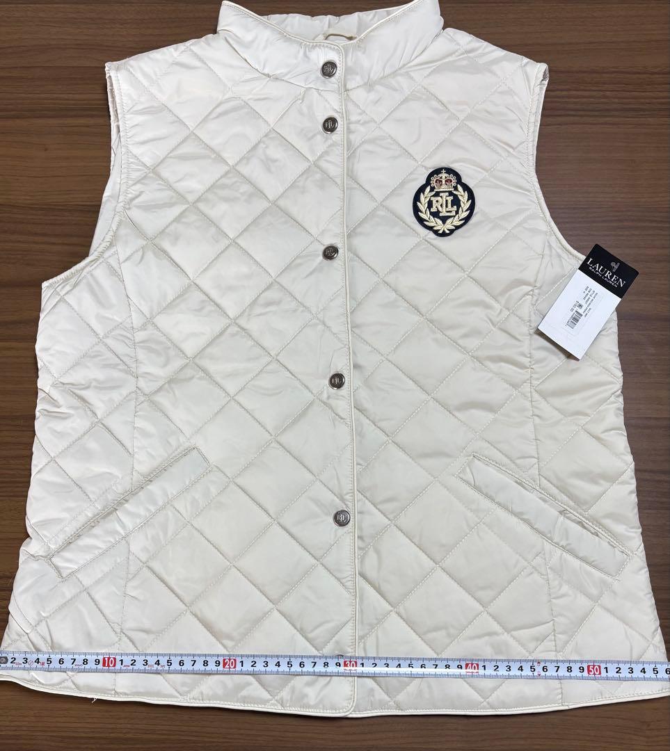 新品　Ralph Laurenクレストパッチ ダイヤモンドキルティングベスト