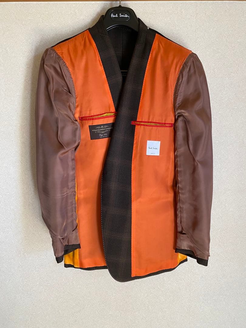 ポールスミス　ビジネススーツ　Ｌブラウンチェック