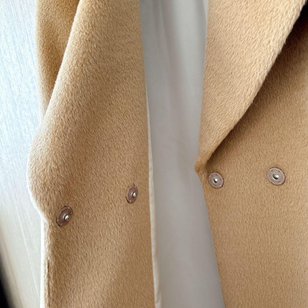 【1167】アナイ　アルパカシャギーロングコート　キャメル