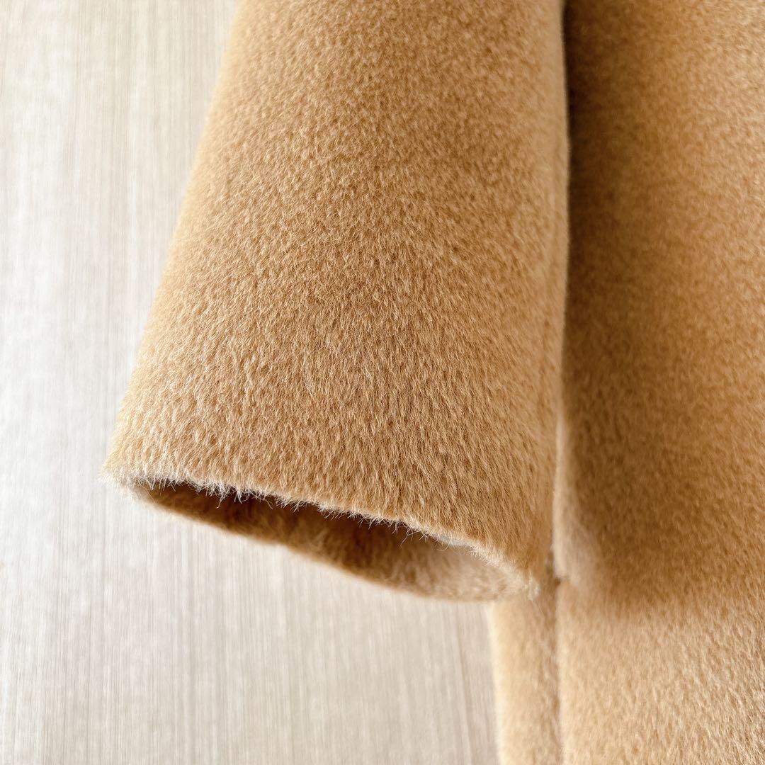 【1167】アナイ　アルパカシャギーロングコート　キャメル