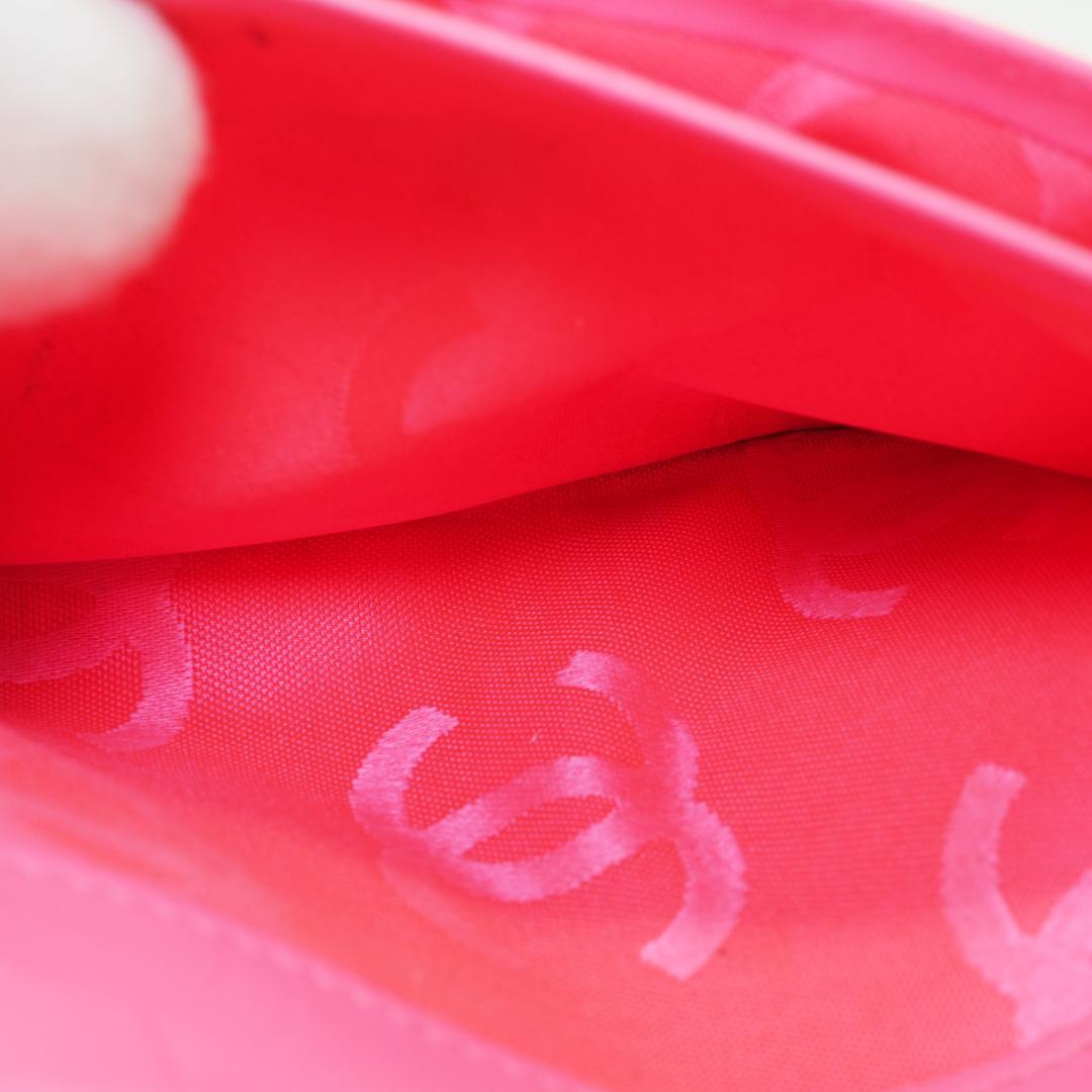 【美品】CHANEL シャネル カンボンライン 長財布 黒×ピンク