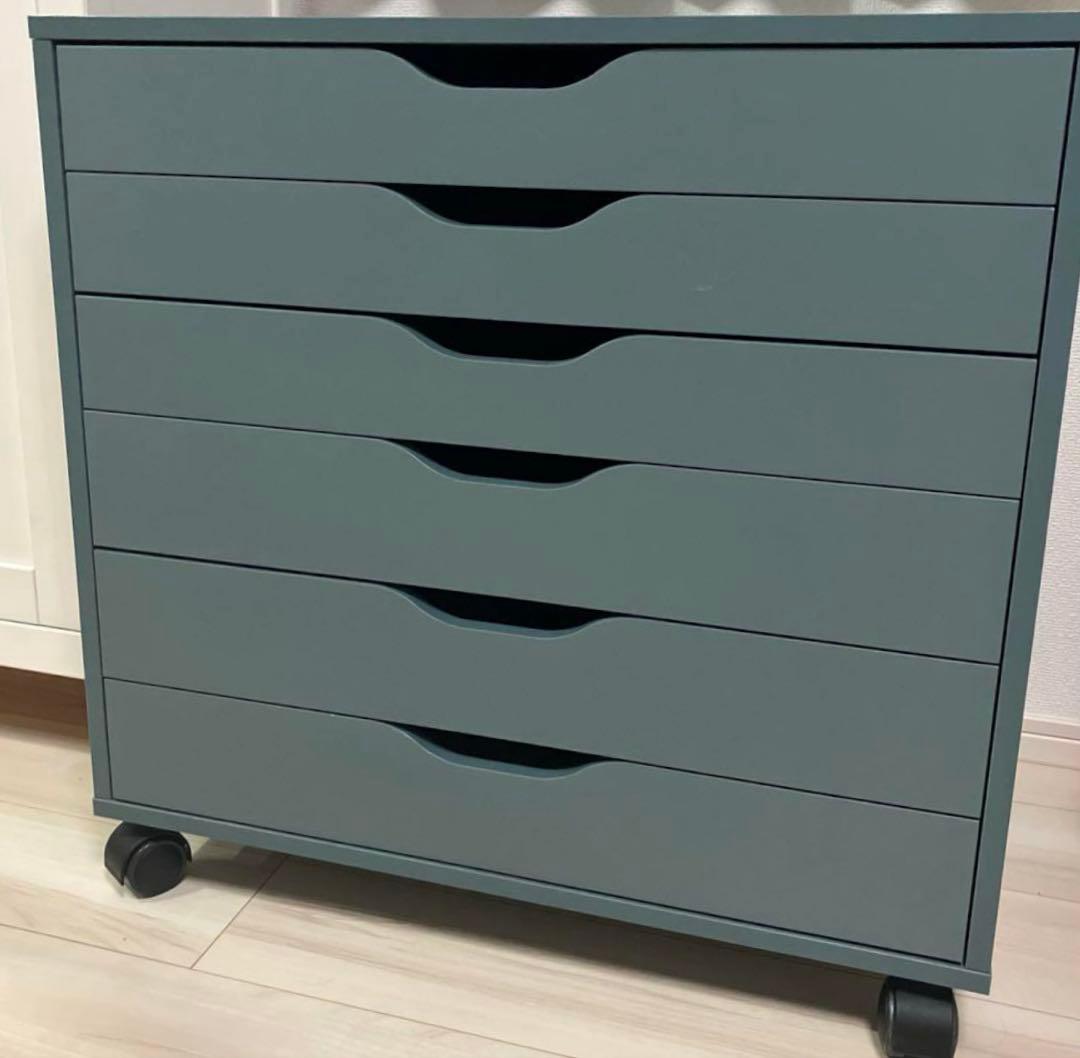 IKEA ALEX アレクス　キャビネット　グレーターコイズ