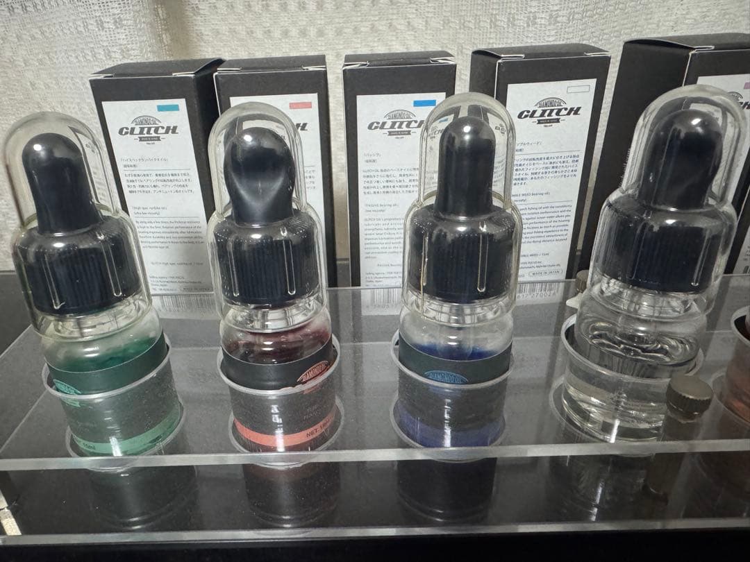 グリッチオイル 7本セット　　ディルプレイスタンド