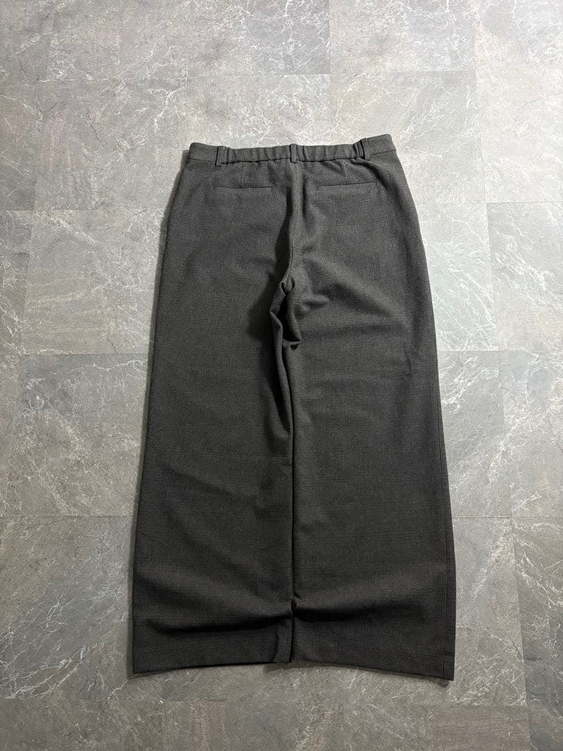 パンツ J.PRESS glen check wide slacks gray