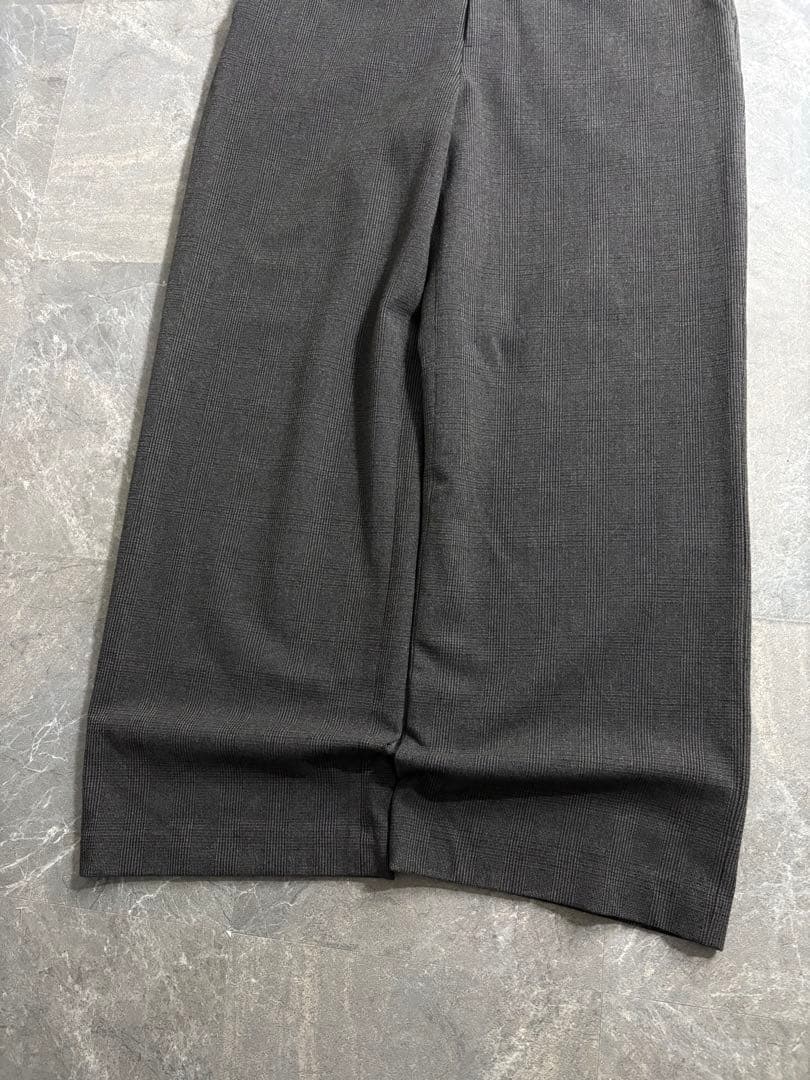 パンツ J.PRESS glen check wide slacks gray