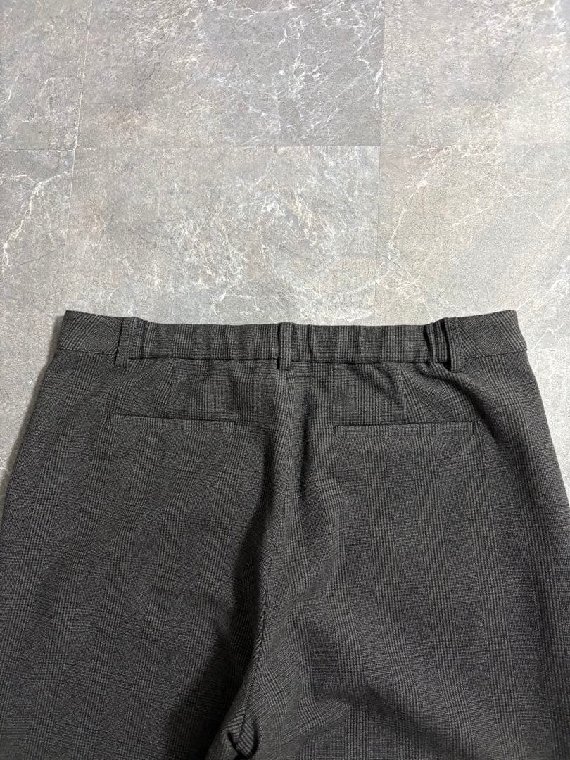 パンツ J.PRESS glen check wide slacks gray