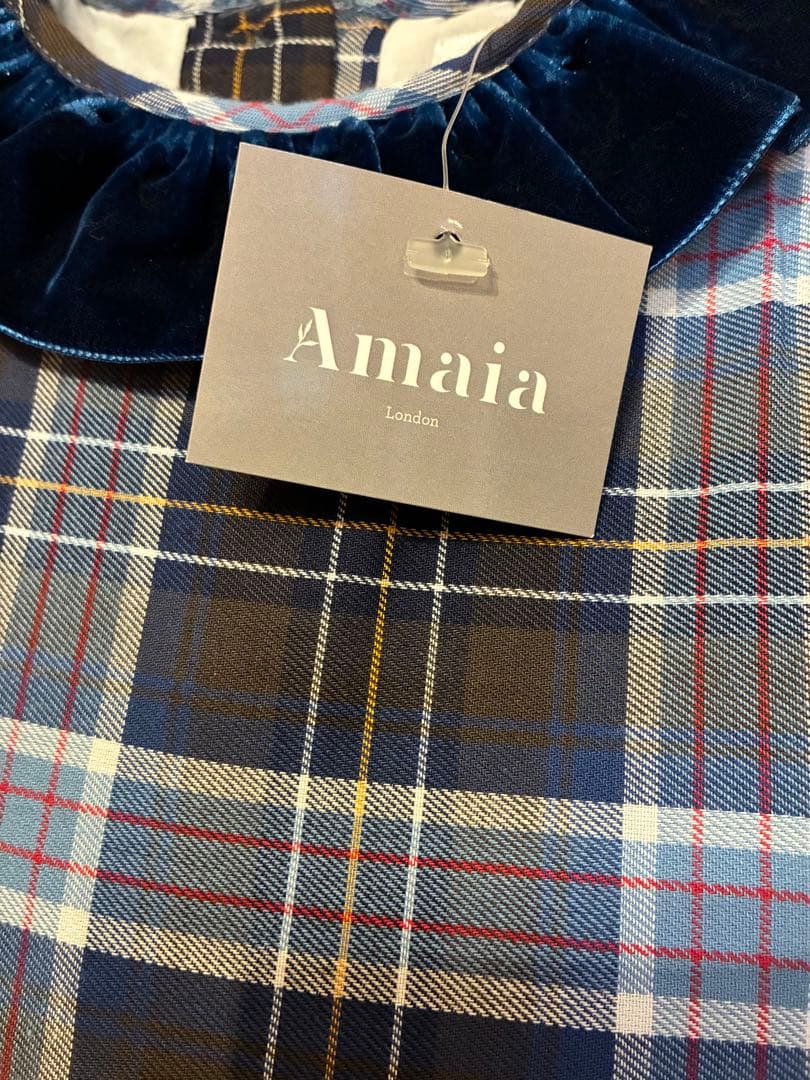 未使用タグ付き Amaia チェック柄 ワンピース クリスマス
