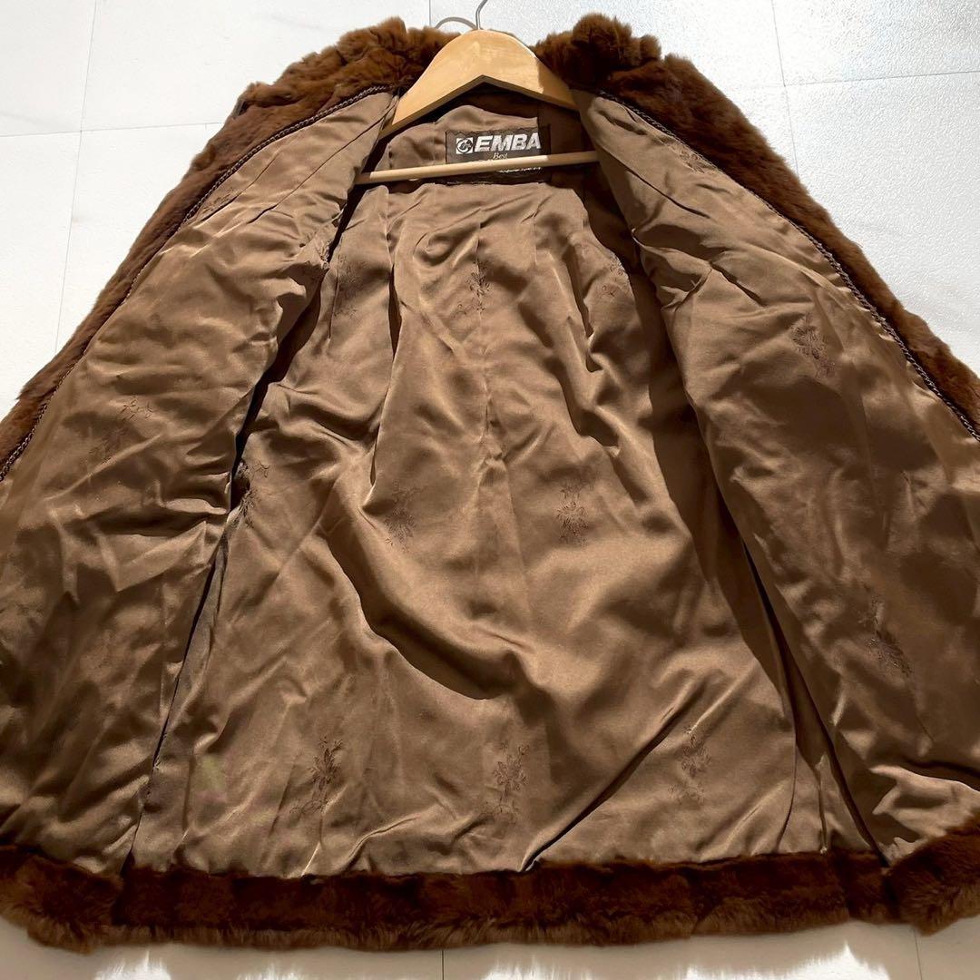 希少デザイン✨ EMBA カラーミンク シェアード ブラウン ファーコート