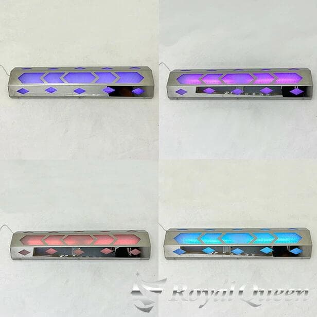 0635 配線付き★長方形アンドン 鏡面 ダイヤ 菱形 ひし形 紫