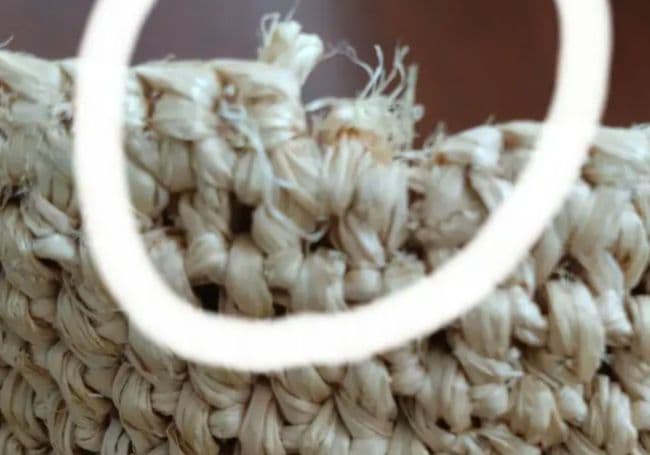 ヘレンカミンスキー　ラフィアトートバッグ　レザーハンドル ベージュレディース