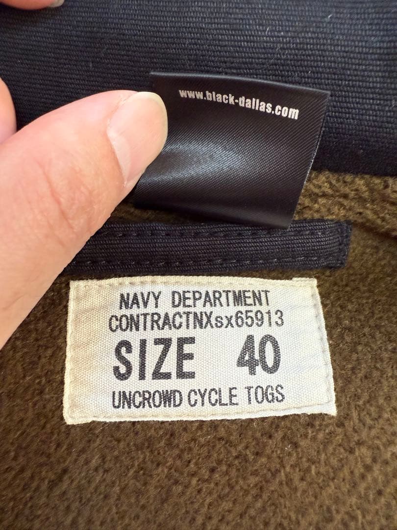 ブラックダラス A-2デッキジャケット 黒 BLUCO UNCROWD