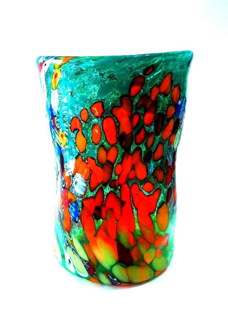 なっち　未使用／ベネチアンガラス／ムラーノ／ミルフィオリ／手吹き切りガラス