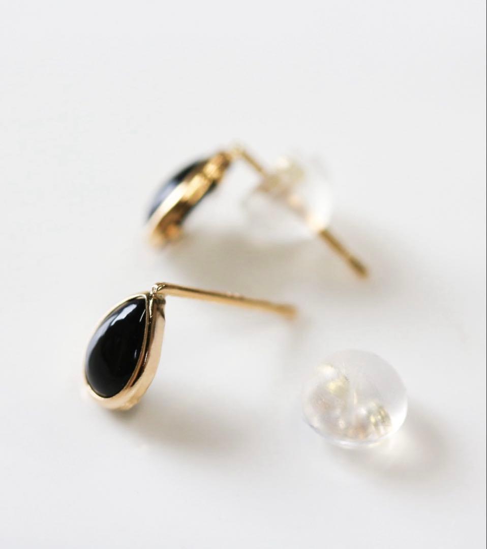 【新品】cui-cui オニキス18K ピアス