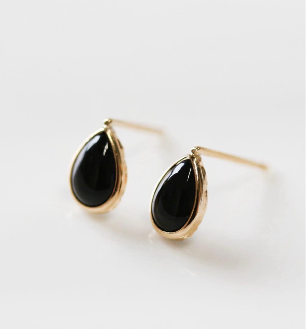 【新品】cui-cui オニキス18K ピアス