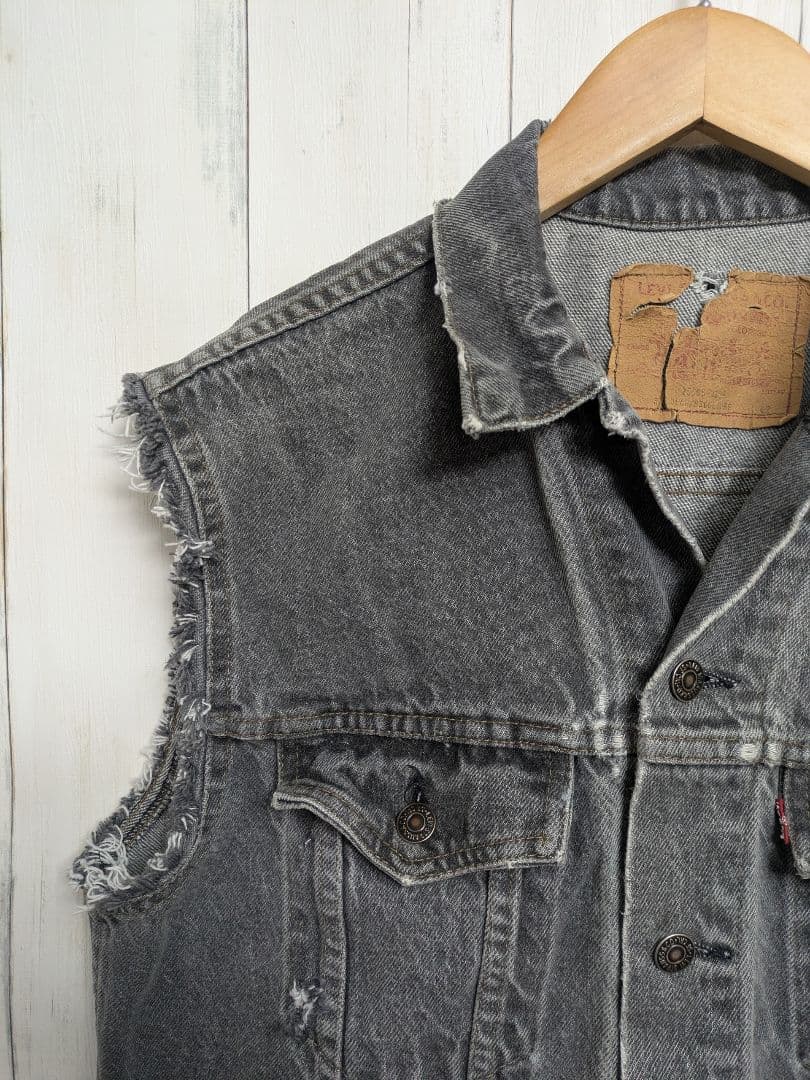 90s 先染め 75505 リーバイス デニムベスト 42 u13