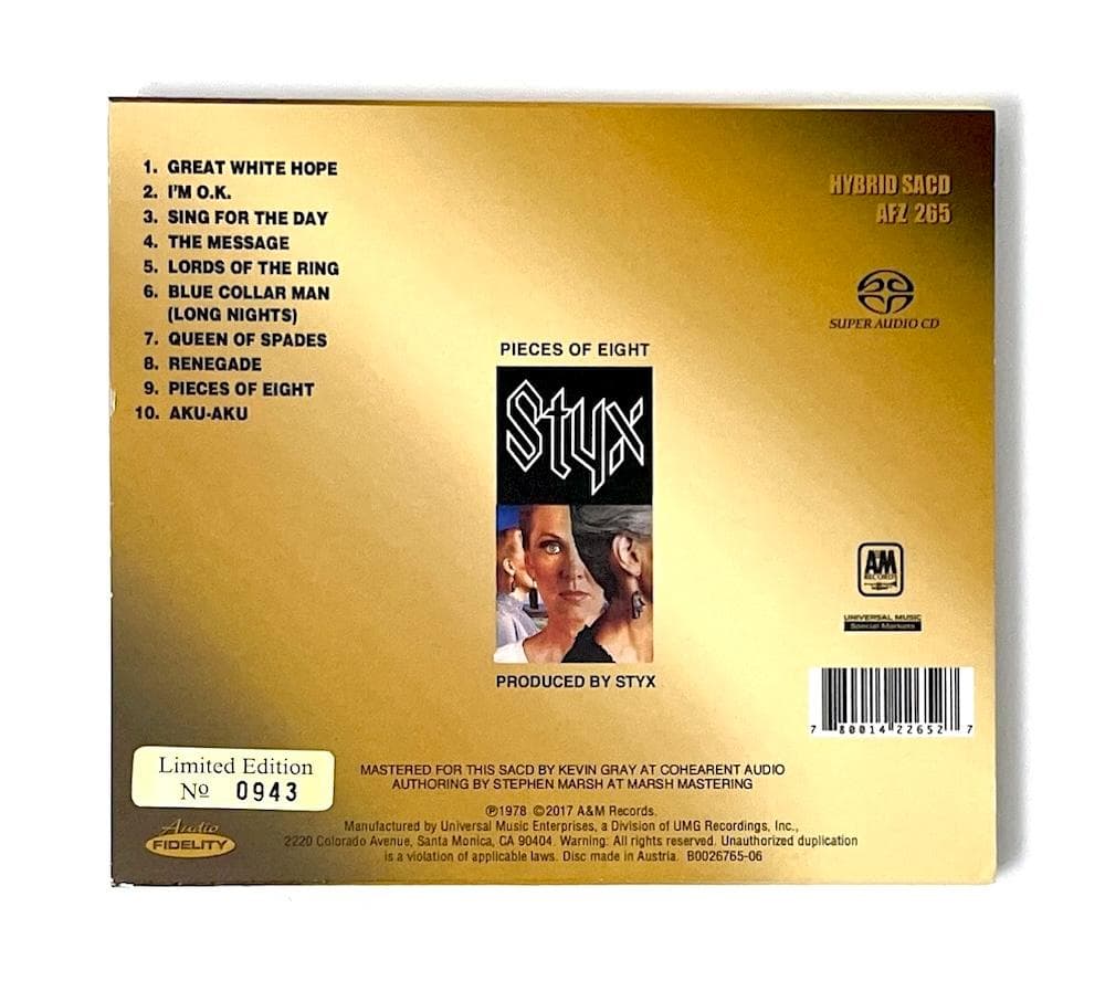 廃盤 HYBRID SACD STYX PIECES OF EIGHT