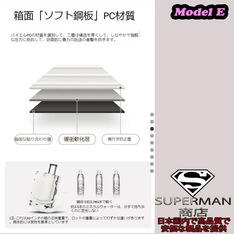 スーツケース キャリーケース  L サイズ  リュック/バックパックvali E