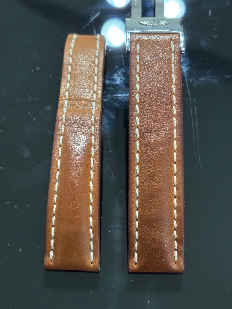 ブライトリング　カーフレザー　フォールディングバックル　20-18