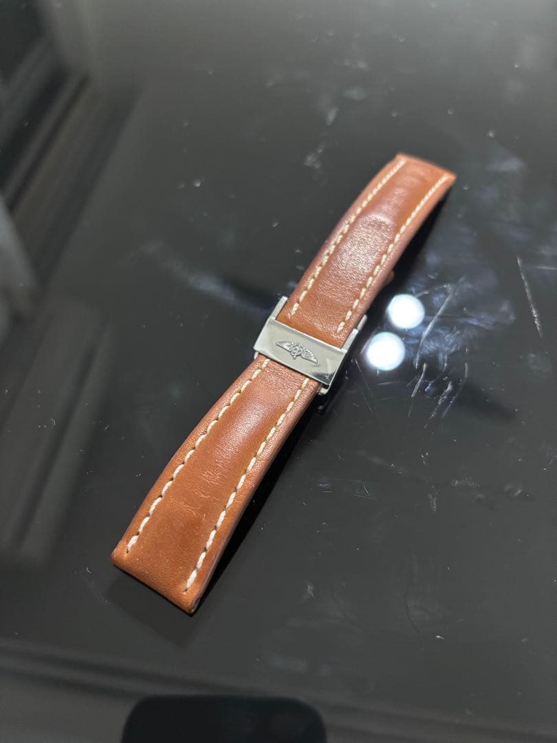 ブライトリング　カーフレザー　フォールディングバックル　20-18