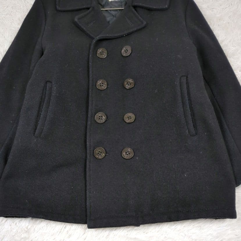 【希少 L】ショット　ピーコート　中綿キルティング　ダブル　U.S 740N　黒