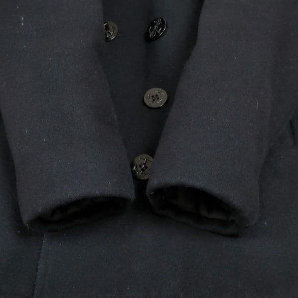 【希少 L】ショット　ピーコート　中綿キルティング　ダブル　U.S 740N　黒