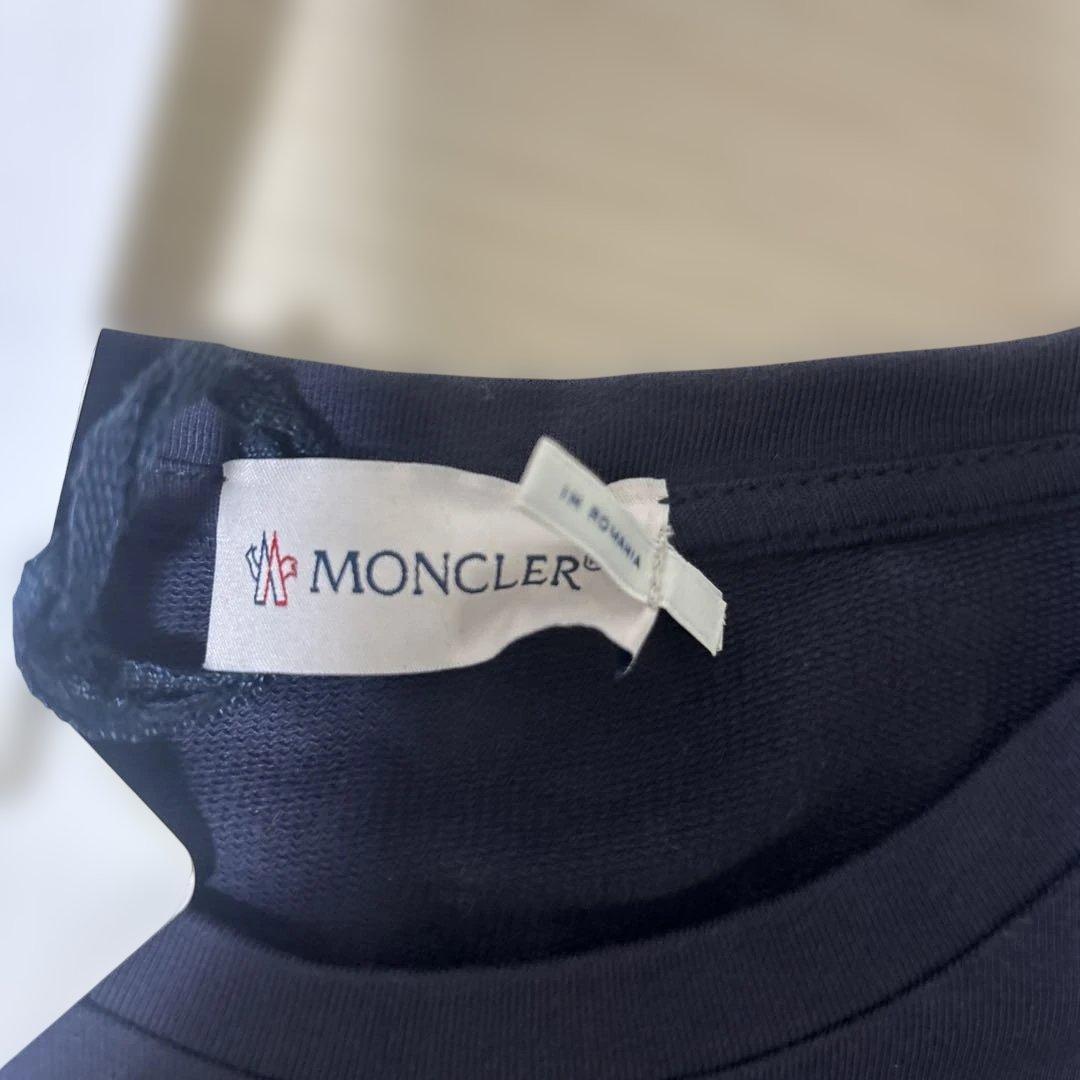 新品タグ付きMONCLER ABITO TG 12A ネイビー半袖ワンピース