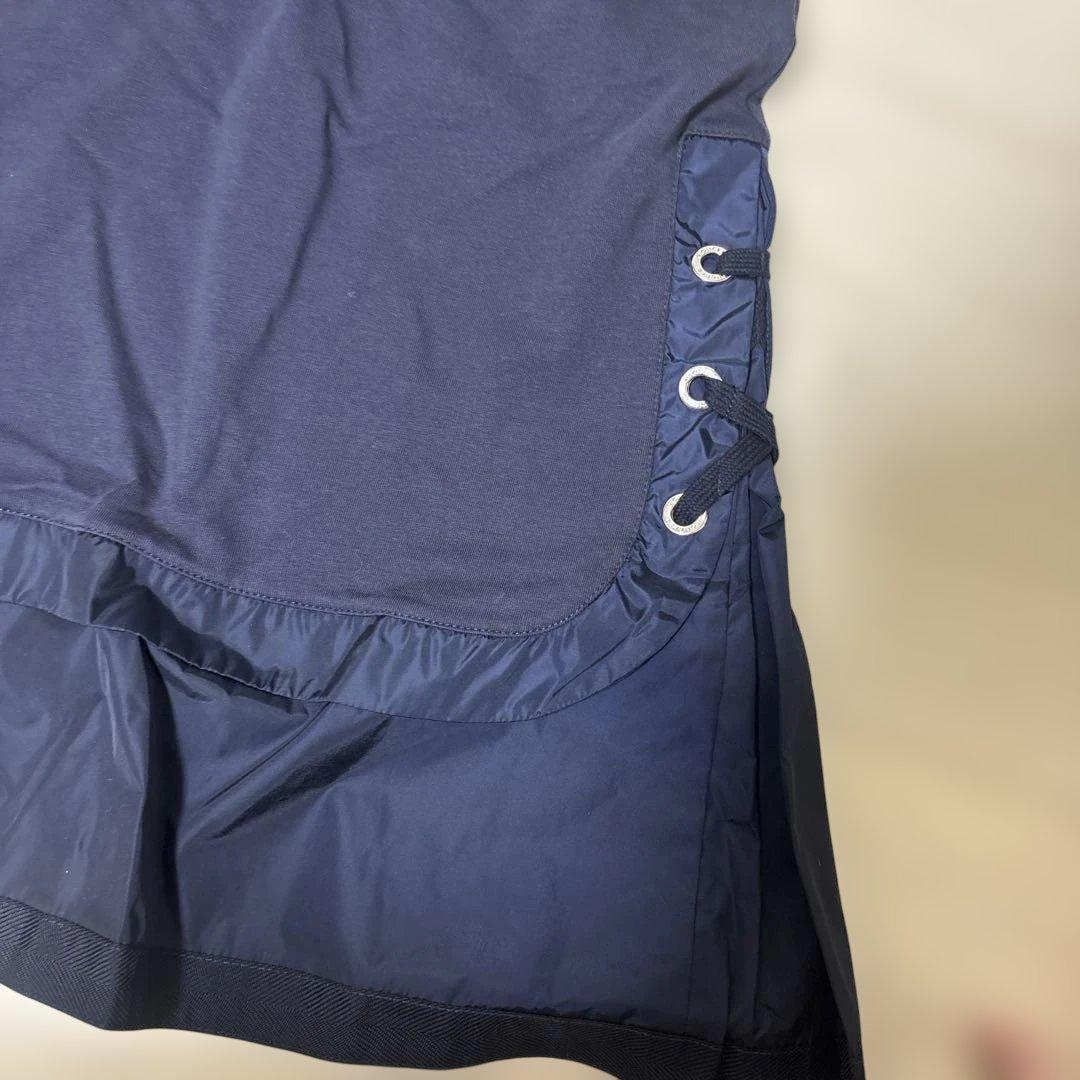 新品タグ付きMONCLER ABITO TG 12A ネイビー半袖ワンピース