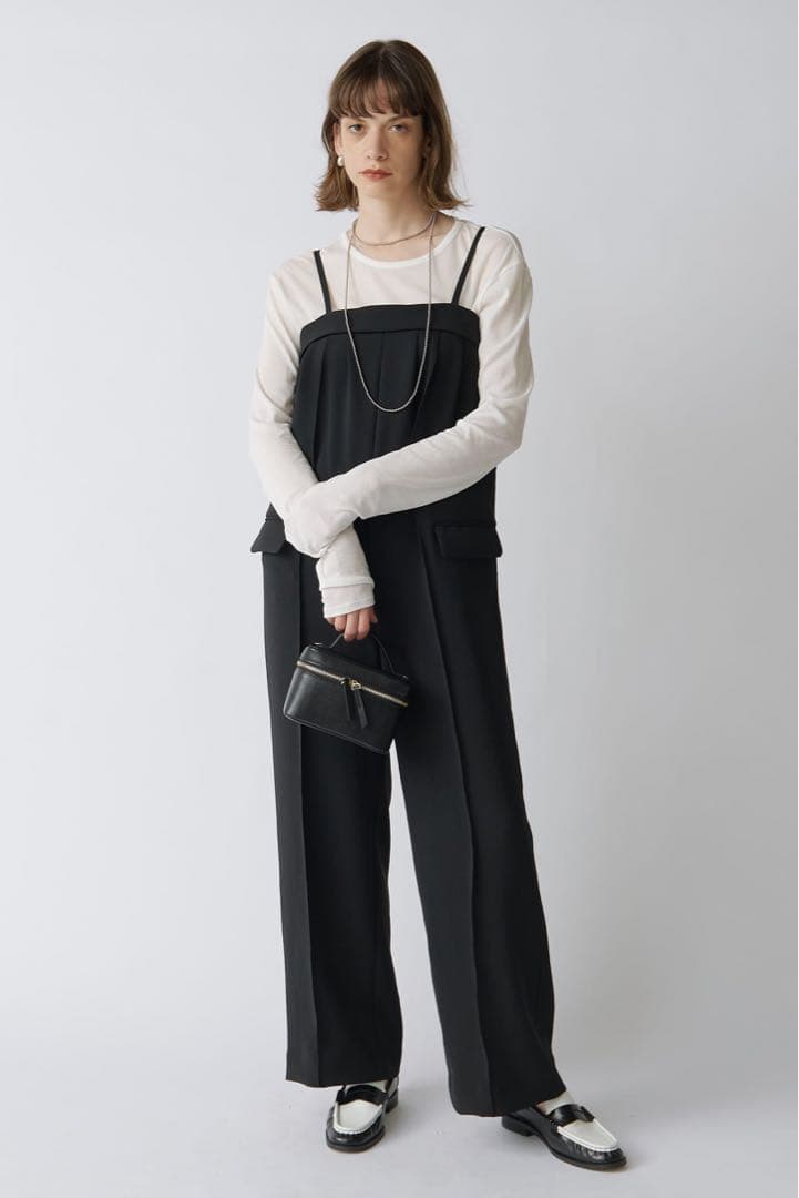 Drawing Numbersブラックオールインワン コンビネゾン