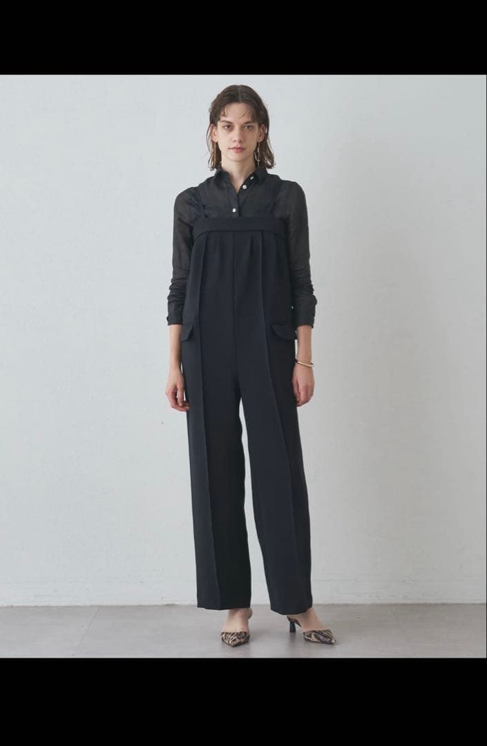 Drawing Numbersブラックオールインワン コンビネゾン