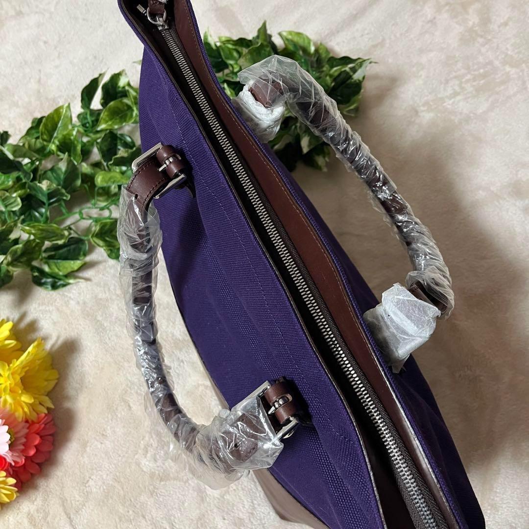 未使用　ラルフローレン　トートバッグ　肩がけ　RLチャーム　A4 大容量　レザー