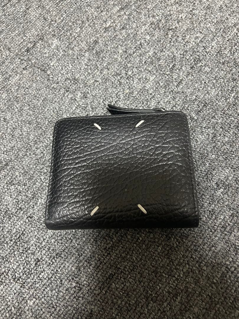 ケ*ン様 マルジェラ　レザー 三つ折り財布 黒