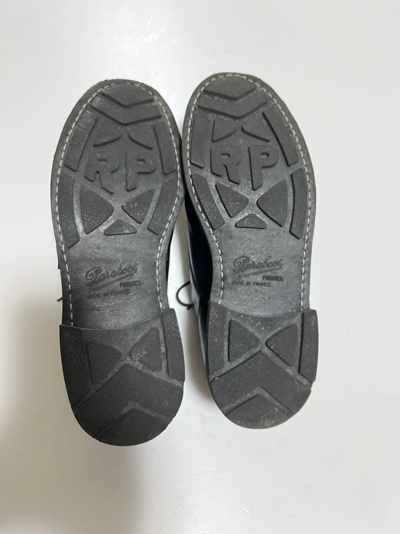 パラブーツ シャンボード Uチップ 革靴 ブラック