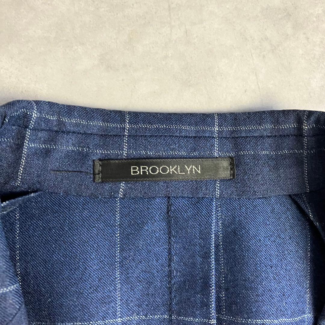 バーニーズニューヨーク テーラードジャケット 48 カノニコ生地 ウィンドウペン