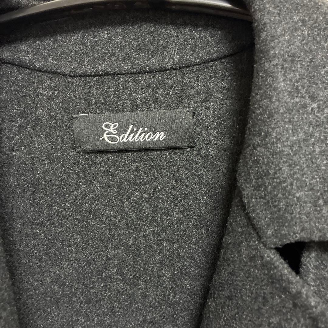 美品　Edition ダブルブレストウールコート36