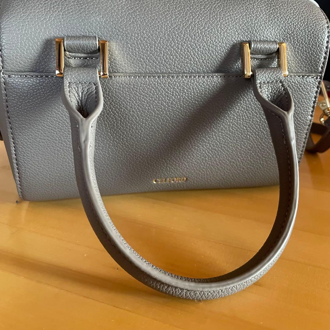 CELFORD セルフォードビジュースタッズ　ボストンバッグ　グレー　レディース